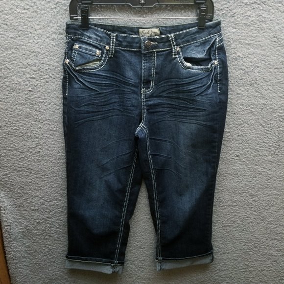 Earl Jeans Women's 10 Blue Capri Jeans 31.5" 20.25" 9.5" - Picture 1 of 11